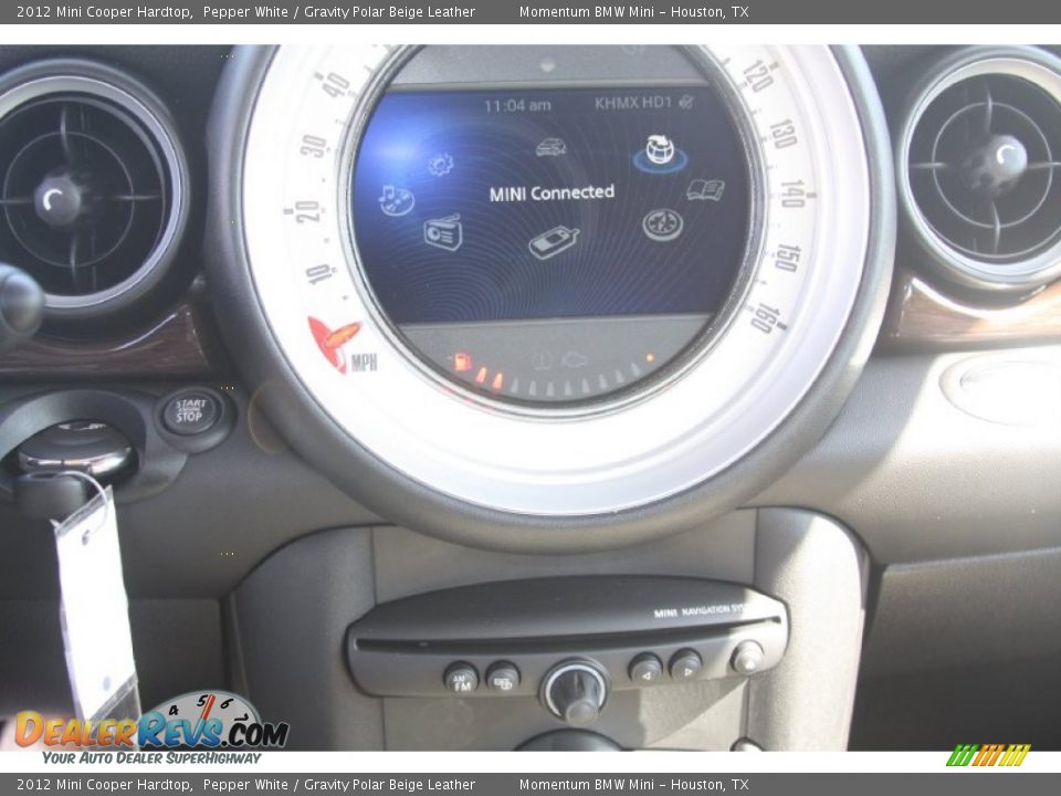 2012 Mini Cooper Hardtop Pepper White / Gravity Polar Beige Leather Photo #16