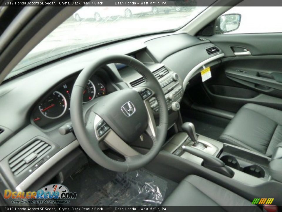 2012 Honda Accord SE Sedan Crystal Black Pearl / Black Photo #15