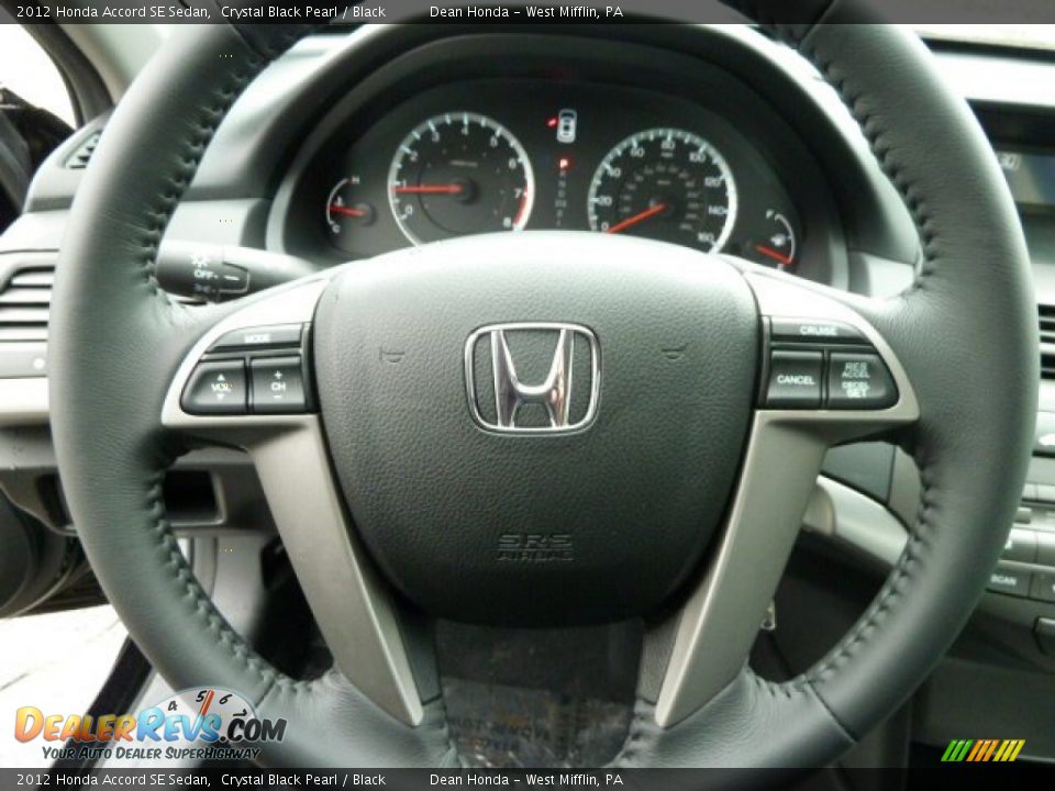 2012 Honda Accord SE Sedan Crystal Black Pearl / Black Photo #17