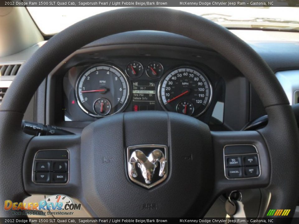 2012 Dodge Ram 1500 SLT Quad Cab Steering Wheel Photo #11