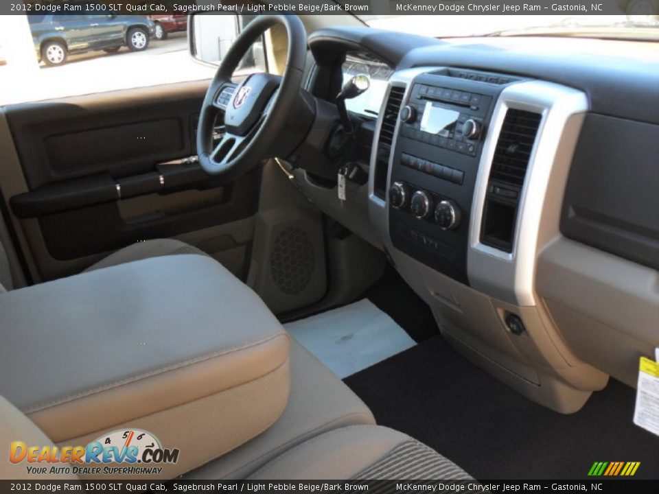 Light Pebble Beige/Bark Brown Interior - 2012 Dodge Ram 1500 SLT Quad Cab Photo #20