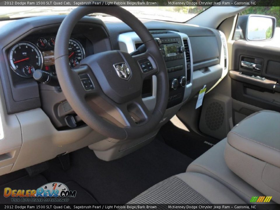 Light Pebble Beige/Bark Brown Interior - 2012 Dodge Ram 1500 SLT Quad Cab Photo #25