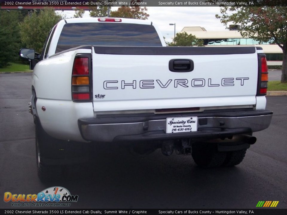 2002 Chevrolet Silverado 3500 LS Extended Cab Dually Summit White / Graphite Photo #11