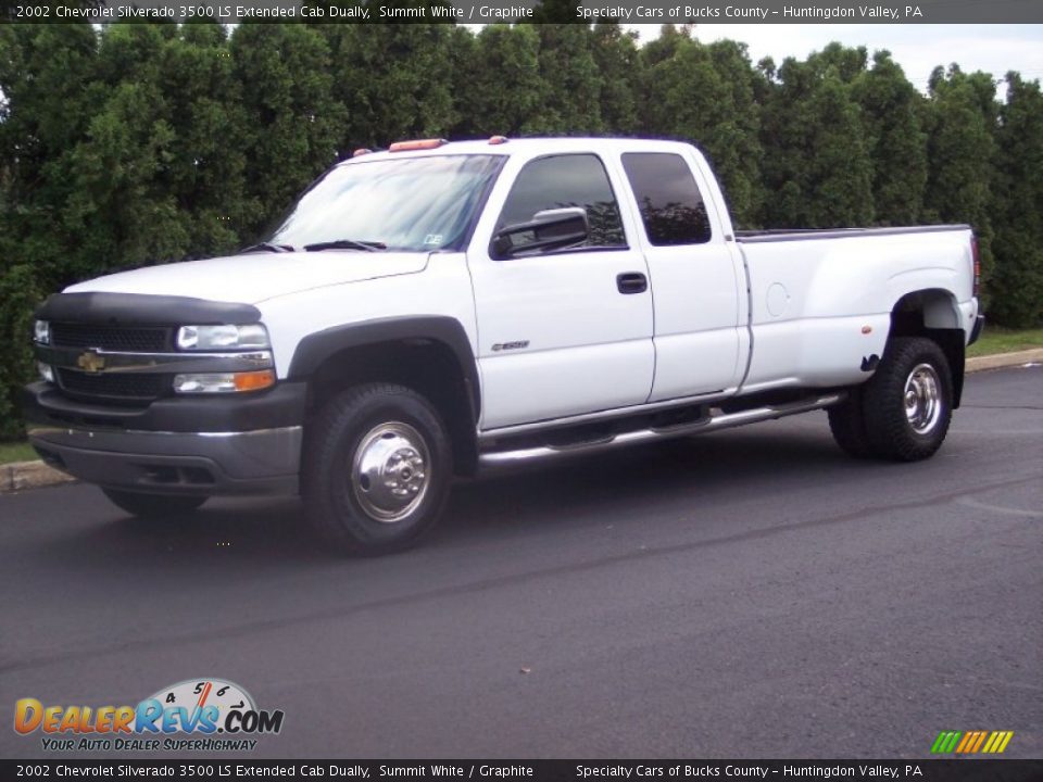 Summit White 2002 Chevrolet Silverado 3500 LS Extended Cab Dually Photo #12