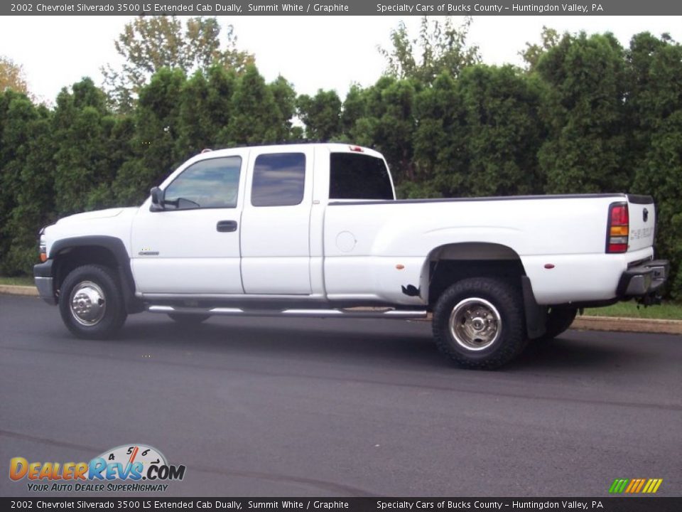 2002 Chevrolet Silverado 3500 LS Extended Cab Dually Summit White / Graphite Photo #15