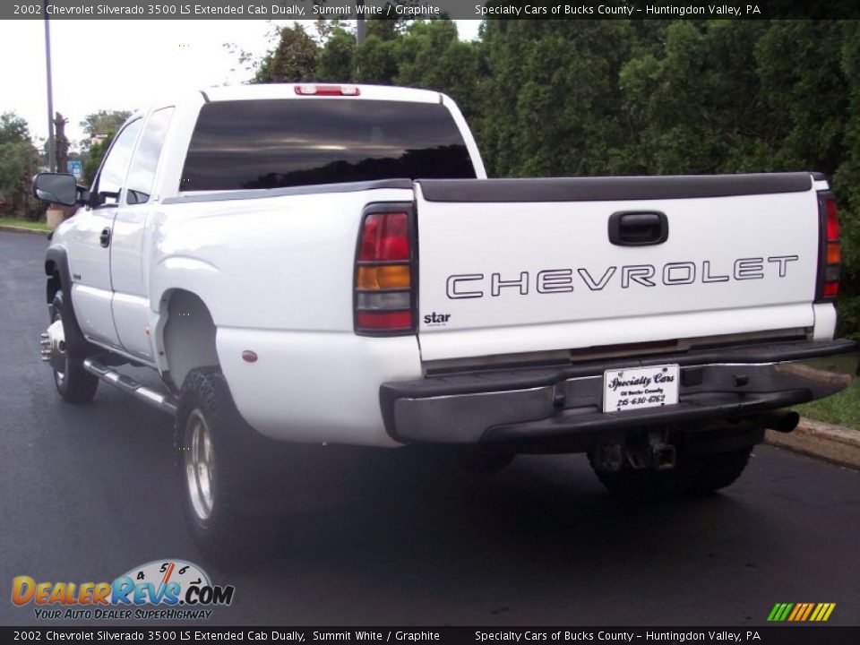 2002 Chevrolet Silverado 3500 LS Extended Cab Dually Summit White / Graphite Photo #17