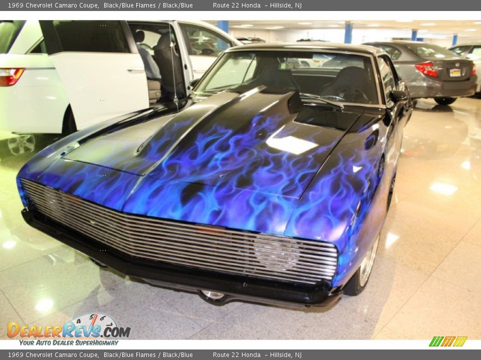 Black/Blue Flames 1969 Chevrolet Camaro Coupe Photo #1