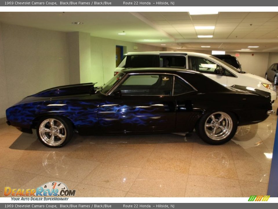 Black/Blue Flames 1969 Chevrolet Camaro Coupe Photo #2