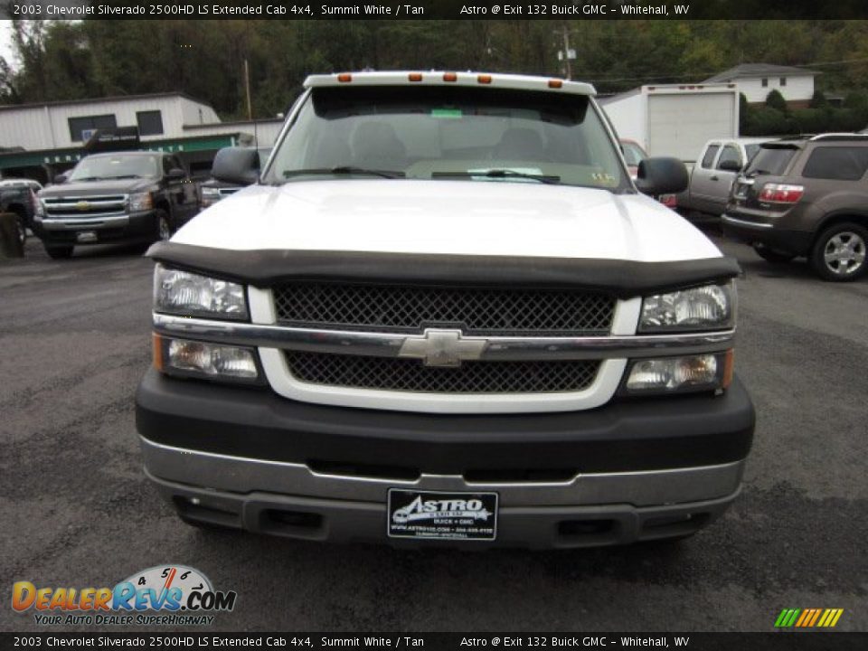 2003 Chevrolet Silverado 2500HD LS Extended Cab 4x4 Summit White / Tan Photo #2