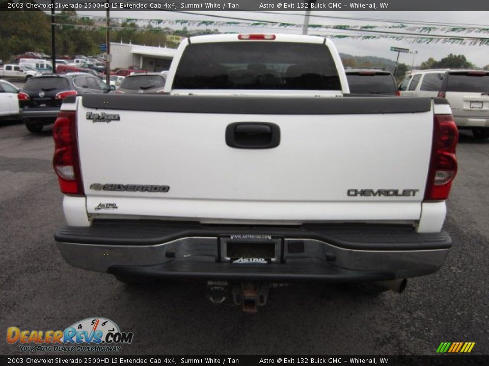 2003 Chevrolet Silverado 2500HD LS Extended Cab 4x4 Summit White / Tan Photo #6