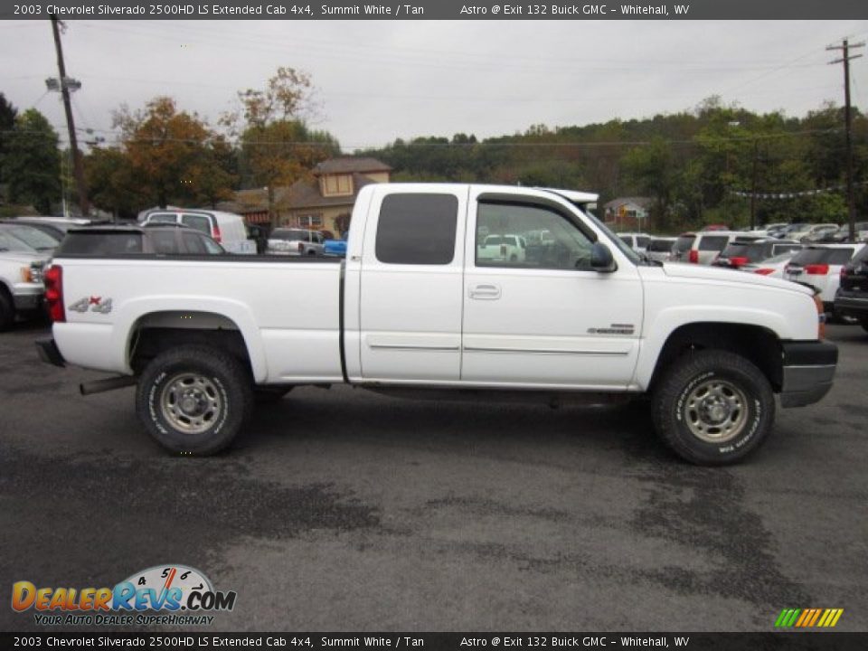 2003 Chevrolet Silverado 2500HD LS Extended Cab 4x4 Summit White / Tan Photo #8