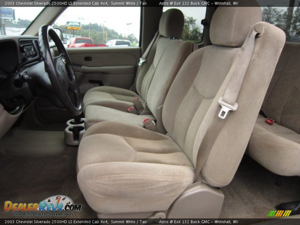 Tan Interior - 2003 Chevrolet Silverado 2500HD LS Extended Cab 4x4 Photo #15