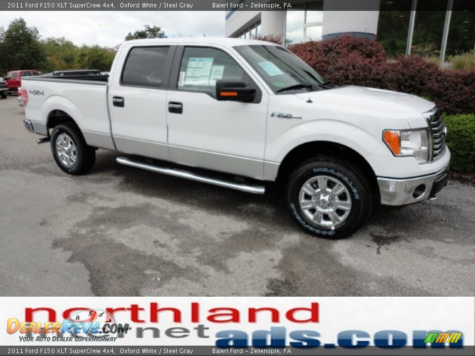 2011 Ford F150 XLT SuperCrew 4x4 Oxford White / Steel Gray Photo #2