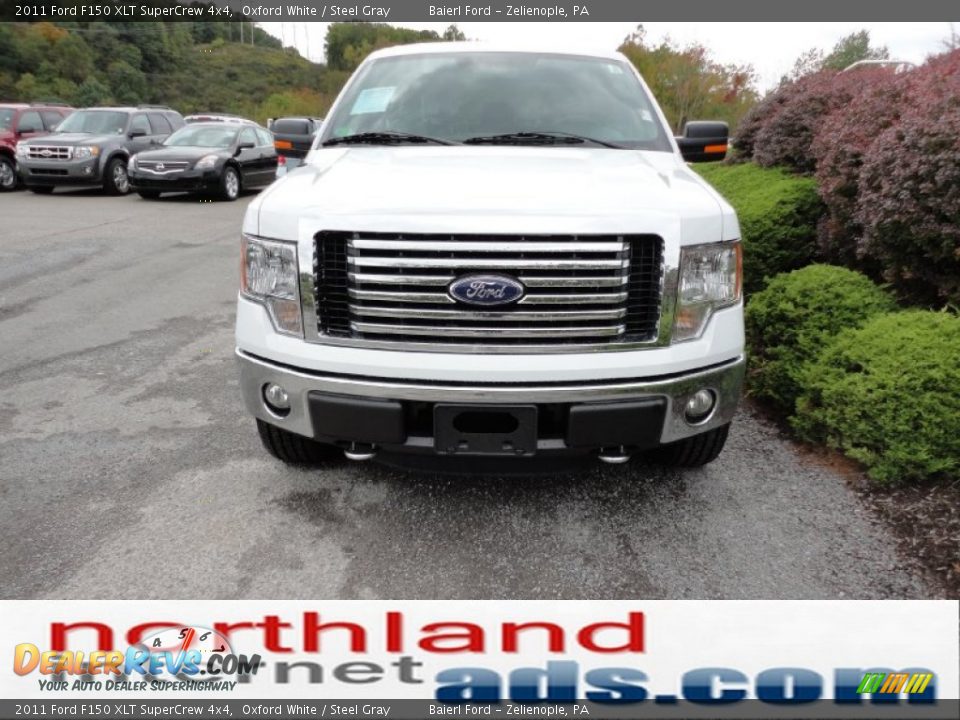2011 Ford F150 XLT SuperCrew 4x4 Oxford White / Steel Gray Photo #3