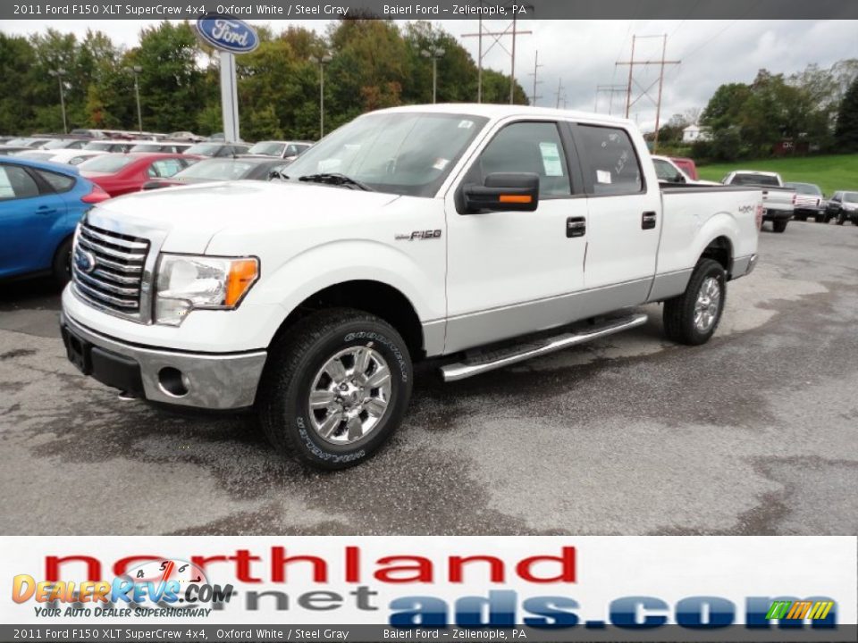 2011 Ford F150 XLT SuperCrew 4x4 Oxford White / Steel Gray Photo #4