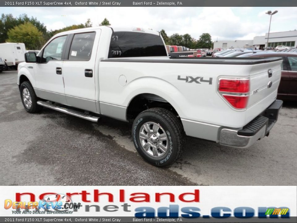 2011 Ford F150 XLT SuperCrew 4x4 Oxford White / Steel Gray Photo #6