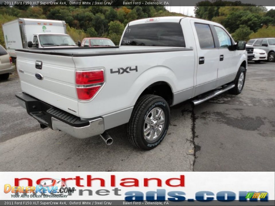 2011 Ford F150 XLT SuperCrew 4x4 Oxford White / Steel Gray Photo #8
