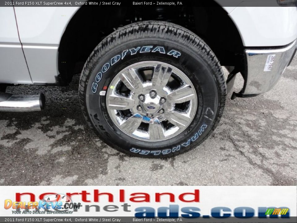2011 Ford F150 XLT SuperCrew 4x4 Oxford White / Steel Gray Photo #9