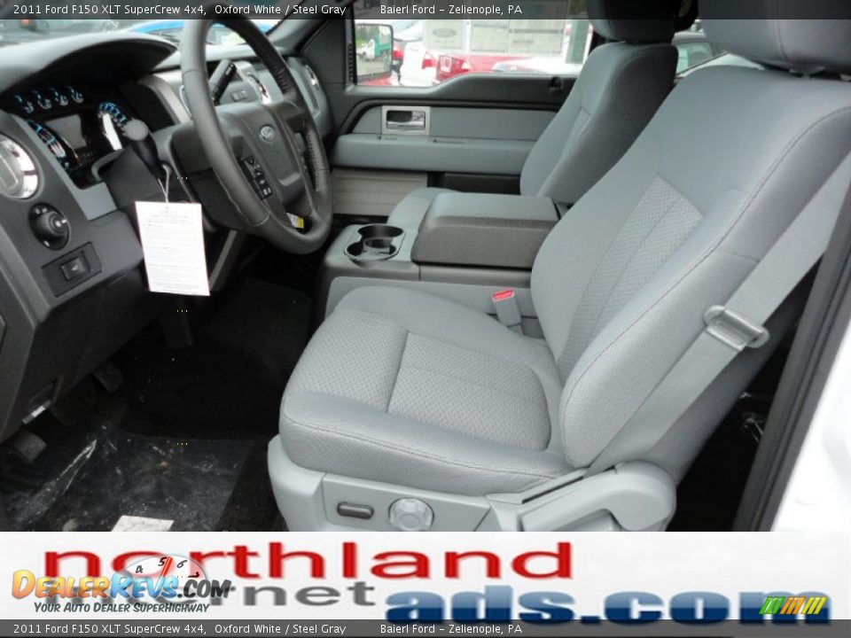 2011 Ford F150 XLT SuperCrew 4x4 Oxford White / Steel Gray Photo #10