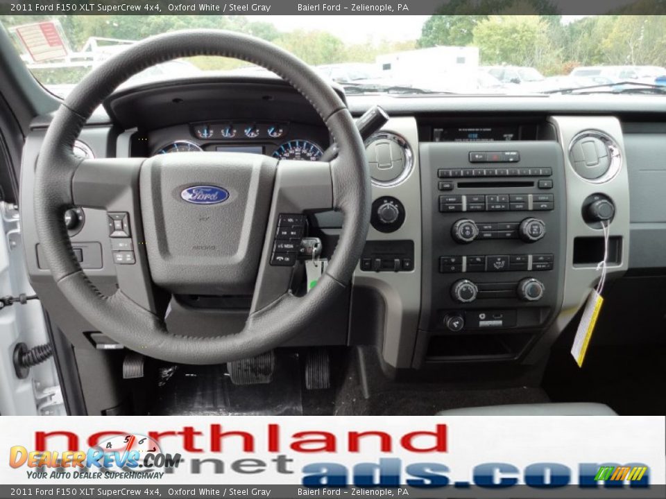 2011 Ford F150 XLT SuperCrew 4x4 Oxford White / Steel Gray Photo #11