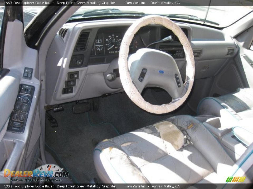 1993 Ford Explorer Eddie Bauer Deep Forest Green Metallic / Graphite Photo #11