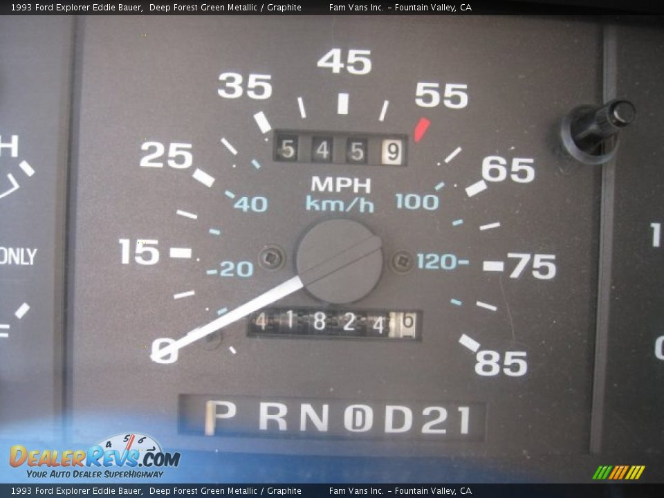 1993 Ford Explorer Eddie Bauer Deep Forest Green Metallic / Graphite Photo #14