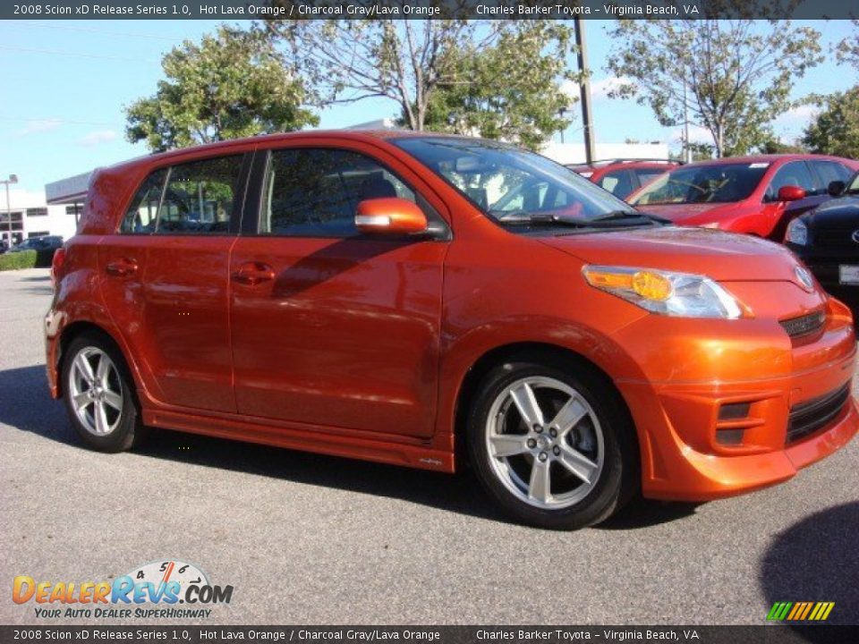 2008 Scion xD Release Series 1.0 Hot Lava Orange / Charcoal Gray/Lava Orange Photo #2