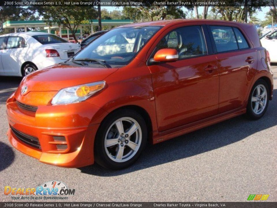 2008 Scion xD Release Series 1.0 Hot Lava Orange / Charcoal Gray/Lava Orange Photo #6