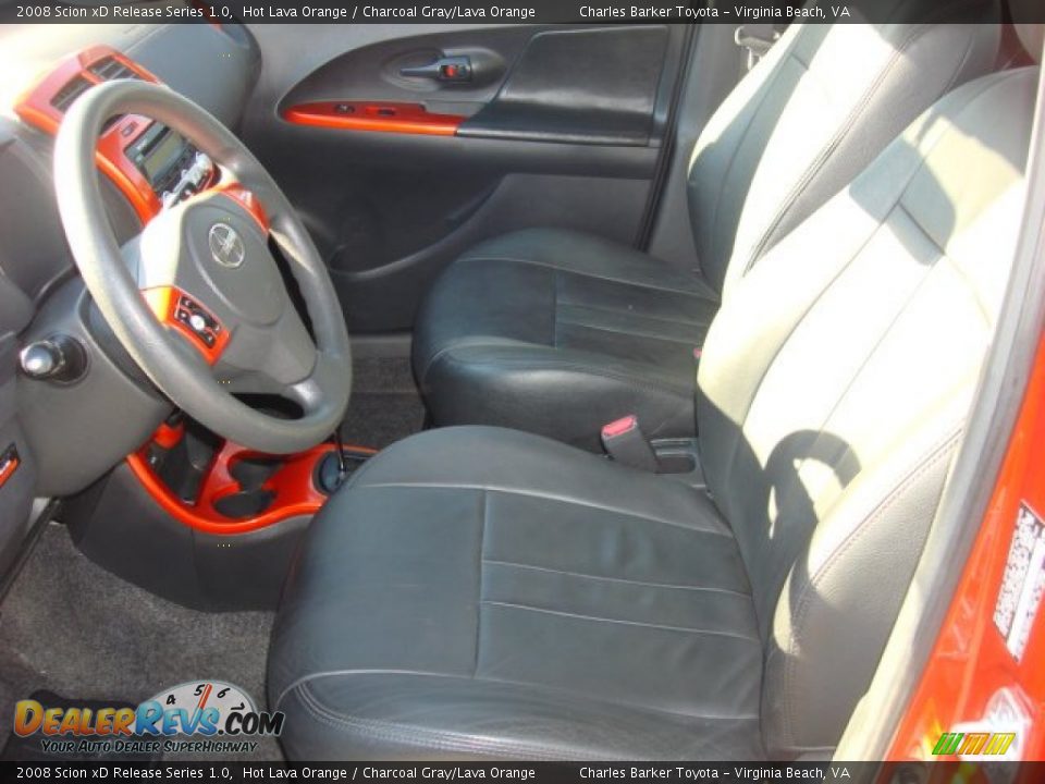 Charcoal Gray/Lava Orange Interior - 2008 Scion xD Release Series 1.0 Photo #8