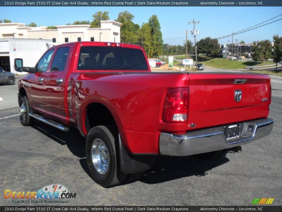 2010 Dodge Ram 3500 ST Crew Cab 4x4 Dually Inferno Red Crystal Pearl / Dark Slate/Medium Graystone Photo #2