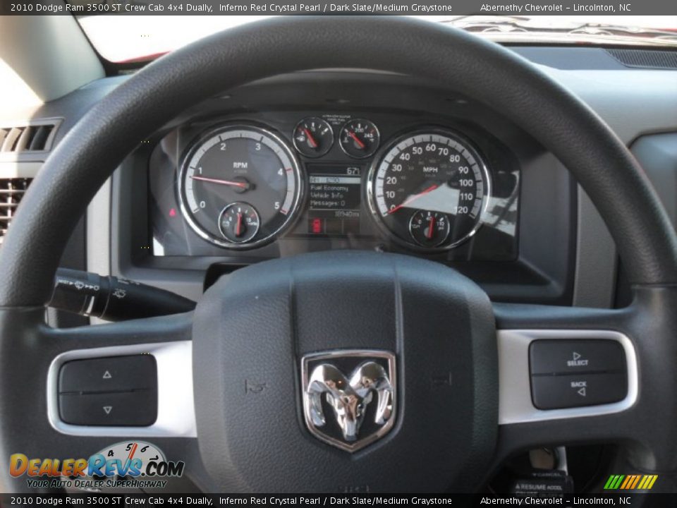 2010 Dodge Ram 3500 ST Crew Cab 4x4 Dually Inferno Red Crystal Pearl / Dark Slate/Medium Graystone Photo #12