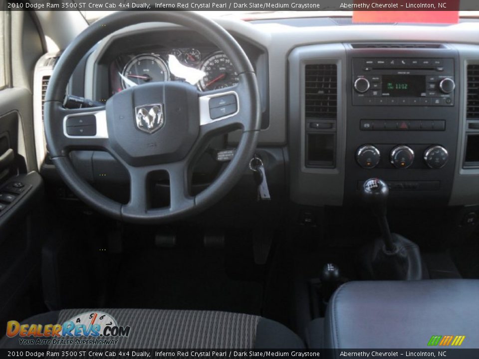 2010 Dodge Ram 3500 ST Crew Cab 4x4 Dually Inferno Red Crystal Pearl / Dark Slate/Medium Graystone Photo #15