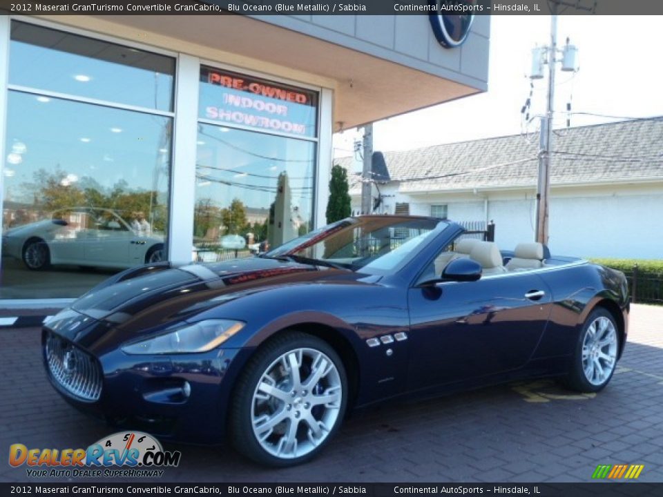 2012 Maserati GranTurismo Convertible GranCabrio Blu Oceano (Blue Metallic) / Sabbia Photo #4