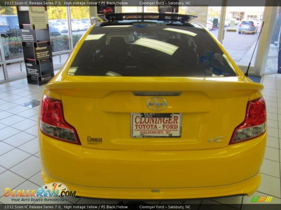 2012 Scion tC Release Series 7.0 High Voltage Yellow / RS Black/Yellow Photo #4