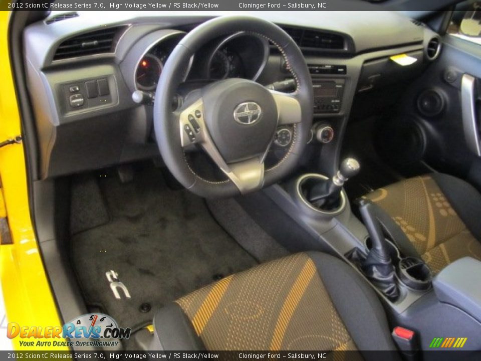 RS Black/Yellow Interior - 2012 Scion tC Release Series 7.0 Photo #6