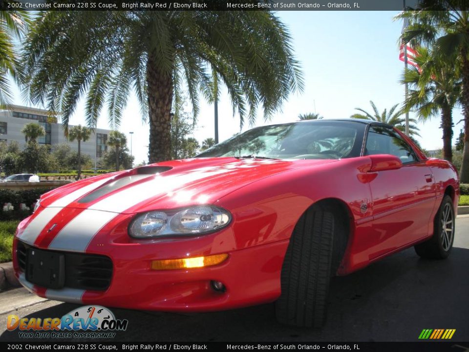 Front 3/4 View of 2002 Chevrolet Camaro Z28 SS Coupe Photo #2