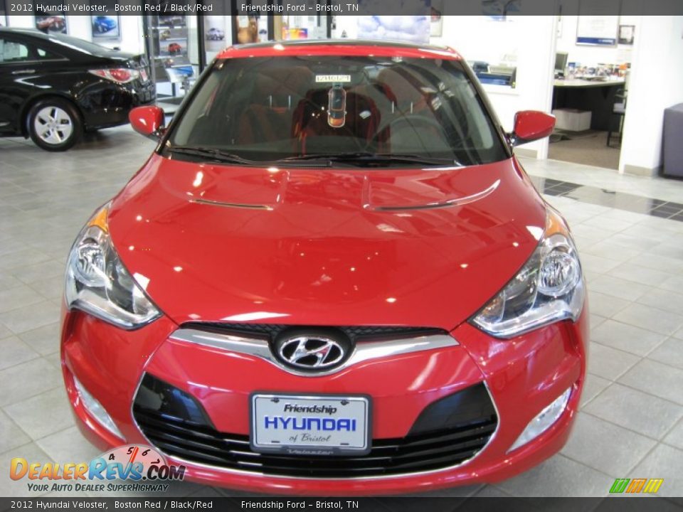 2012 Hyundai Veloster Boston Red / Black/Red Photo #3