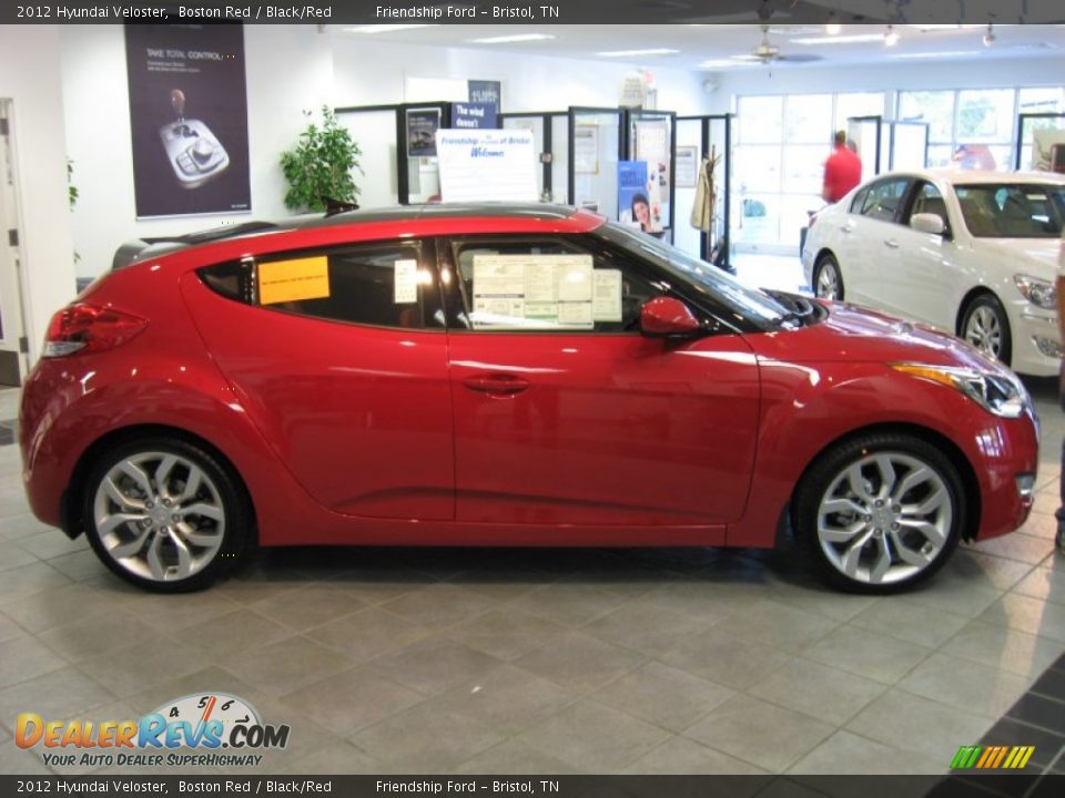 2012 Hyundai Veloster Boston Red / Black/Red Photo #5