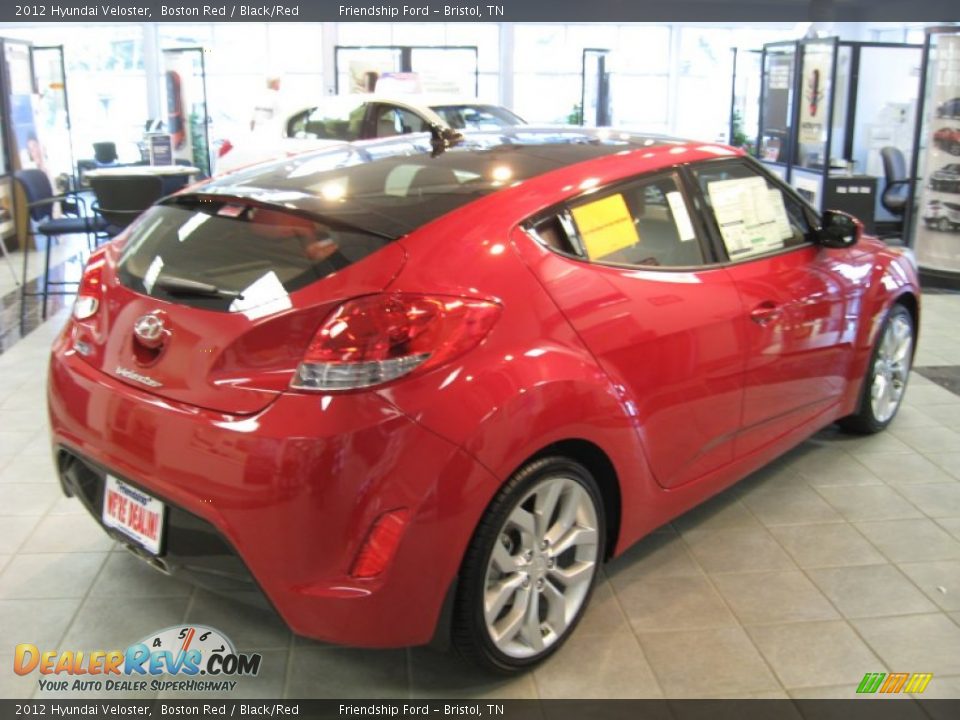 2012 Hyundai Veloster Boston Red / Black/Red Photo #6