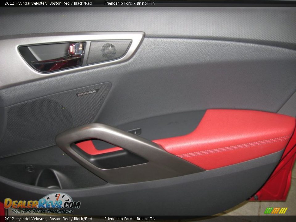 2012 Hyundai Veloster Boston Red / Black/Red Photo #21