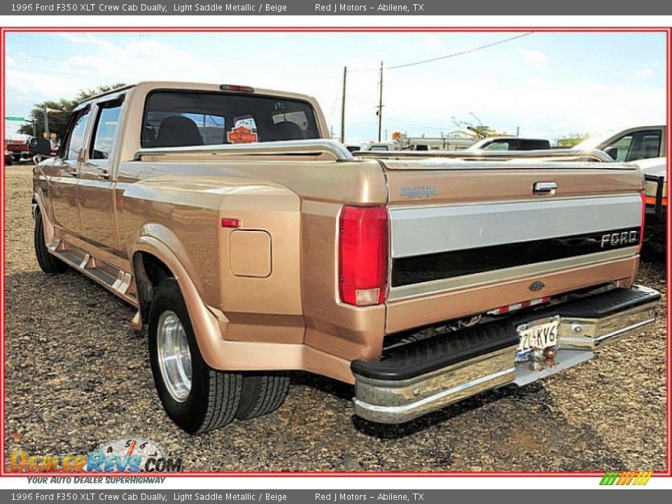 1996 Ford F350 XLT Crew Cab Dually Light Saddle Metallic / Beige Photo #3