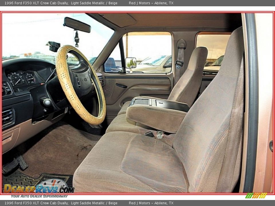 Beige Interior - 1996 Ford F350 XLT Crew Cab Dually Photo #12