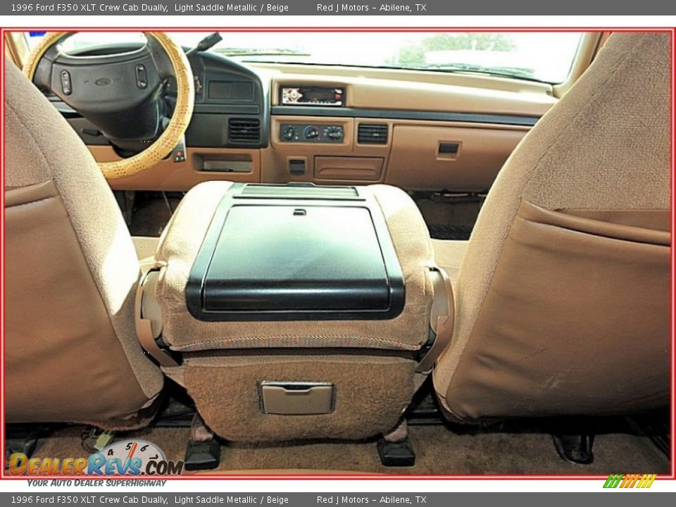 1996 Ford F350 XLT Crew Cab Dually Light Saddle Metallic / Beige Photo #28