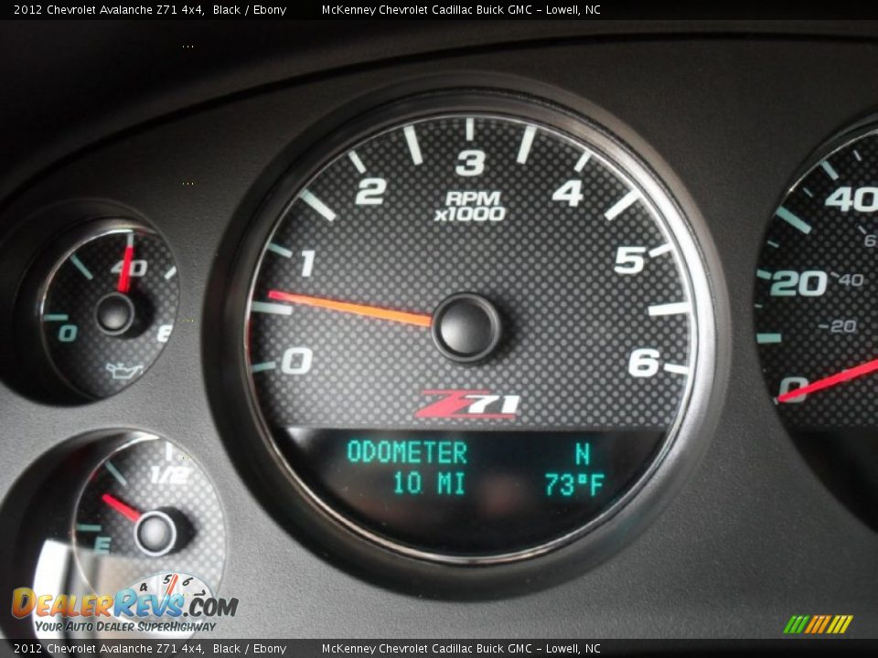 2012 Chevrolet Avalanche Z71 4x4 Black / Ebony Photo #15