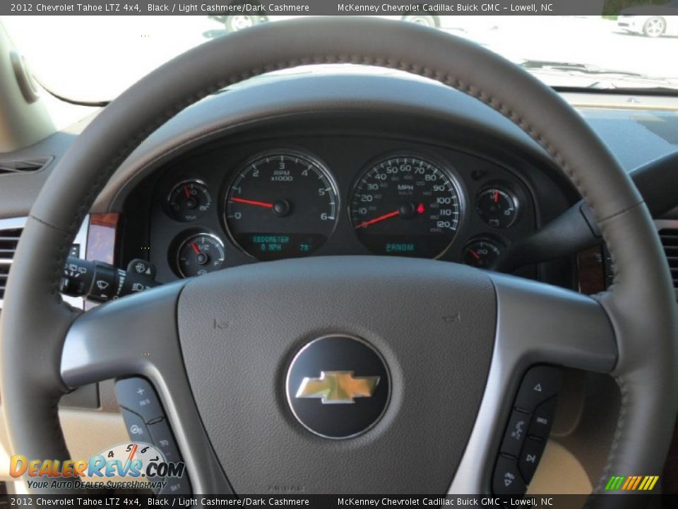 2012 Chevrolet Tahoe LTZ 4x4 Black / Light Cashmere/Dark Cashmere Photo #13