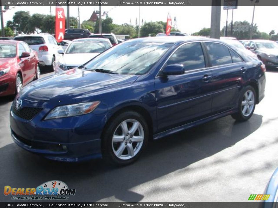 2007 Toyota Camry SE Blue Ribbon Metallic / Dark Charcoal Photo #6