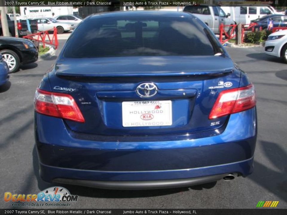 2007 Toyota Camry SE Blue Ribbon Metallic / Dark Charcoal Photo #8