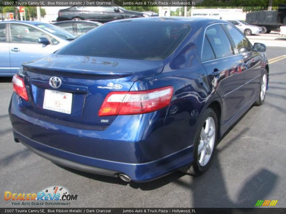 2007 Toyota Camry SE Blue Ribbon Metallic / Dark Charcoal Photo #9