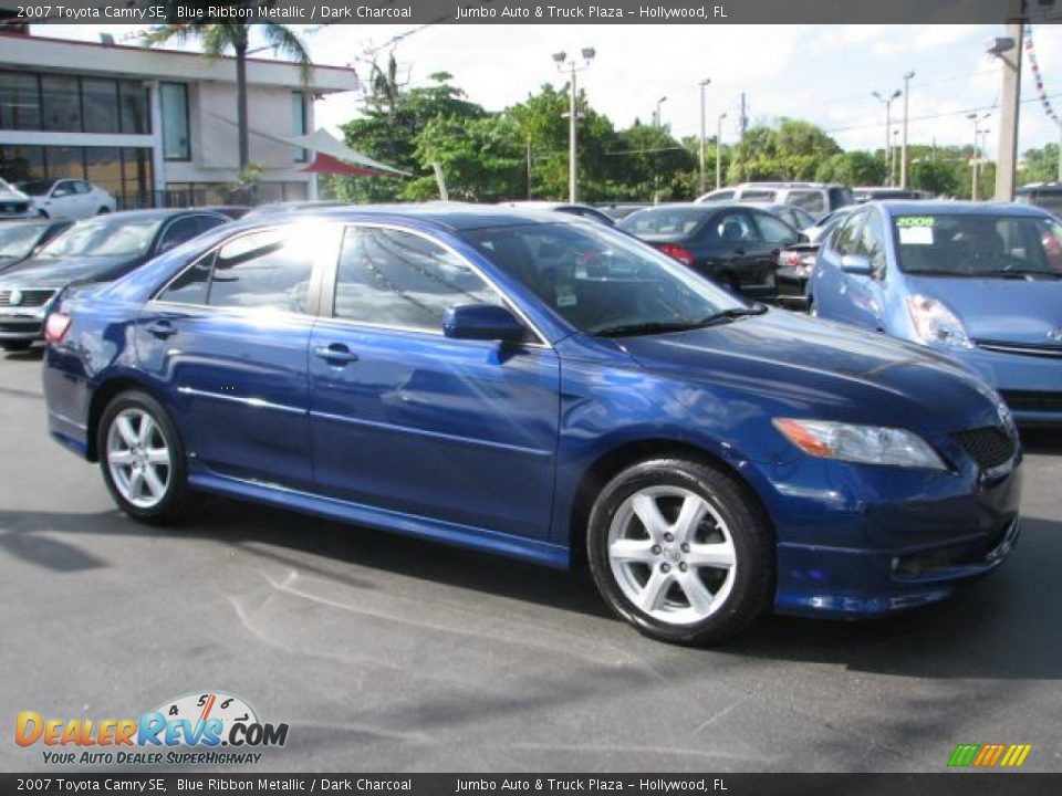 2007 Toyota Camry SE Blue Ribbon Metallic / Dark Charcoal Photo #10