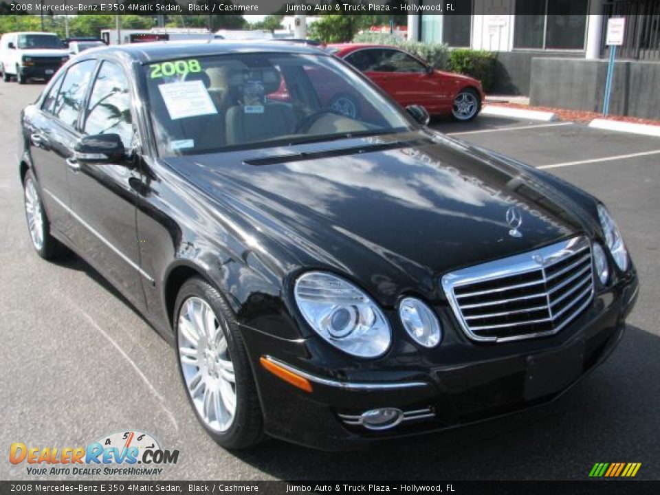 2008 Mercedes-Benz E 350 4Matic Sedan Black / Cashmere Photo #1